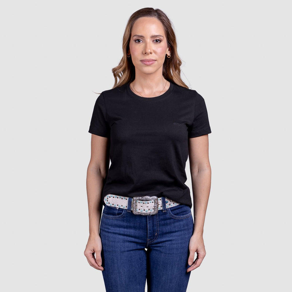 Camiseta Feminina Strut Algodão Pima - Preto - Strut
