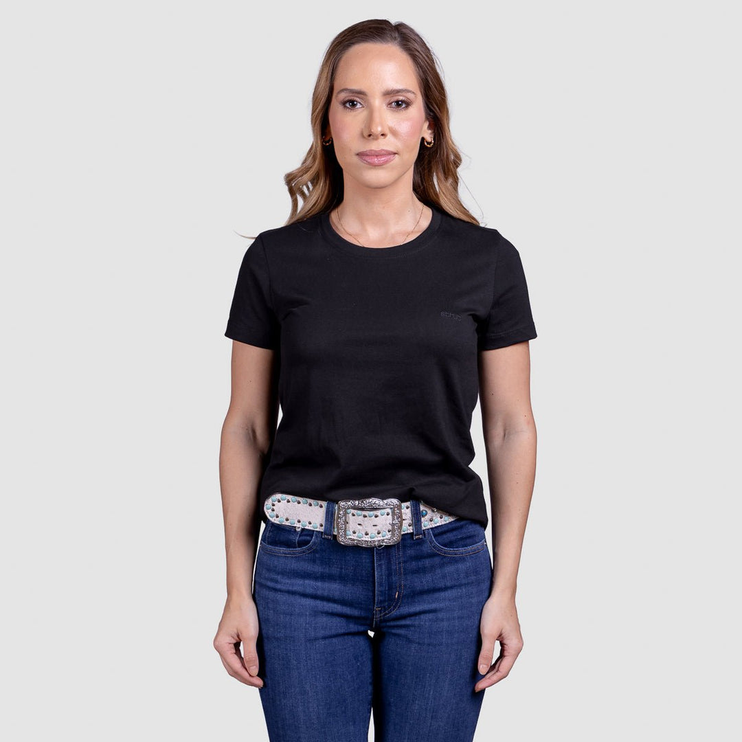 Camiseta Feminina Strut Algodão Pima - Preto - Strut
