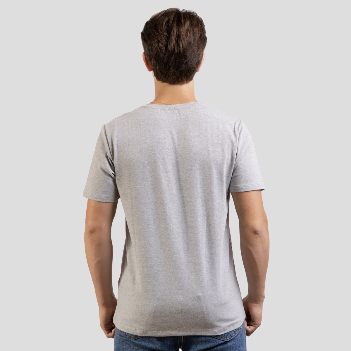 Camiseta Gola Careca Strut Basica Lisa Cinza Mescla - Strut