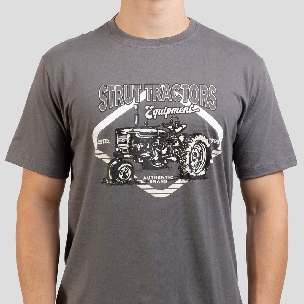 Camiseta Gola Careca Strut Tractors Cinza - Strut