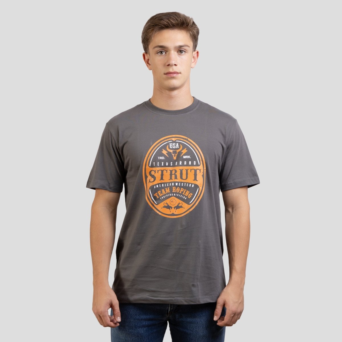 Camiseta Masculina Gola Redonda Strut Team Roping - Strut