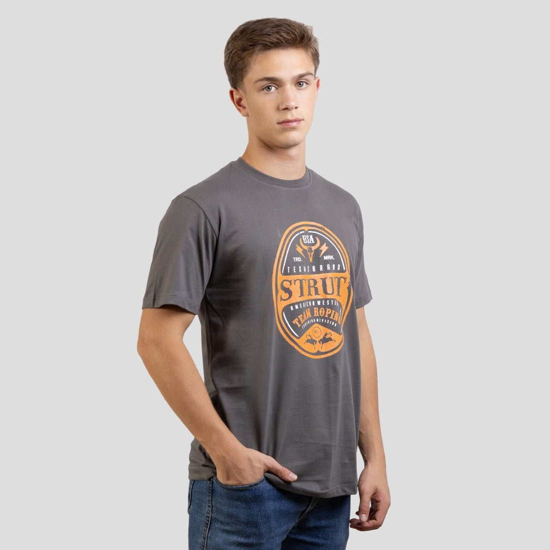 Camiseta Masculina Gola Redonda Strut Team Roping - Strut