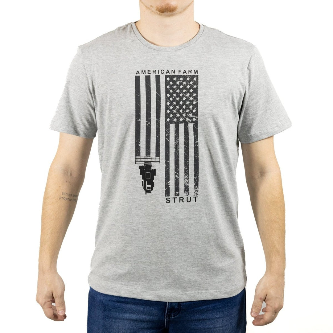 Camiseta Strut Estampada American Farm Cinza - Strut