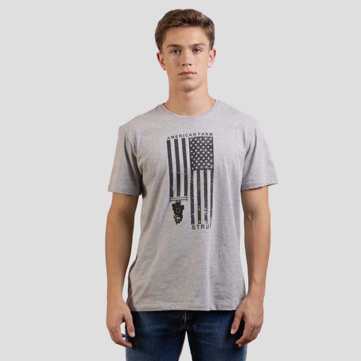 Camiseta Strut Estampada American Farm Cinza - Strut