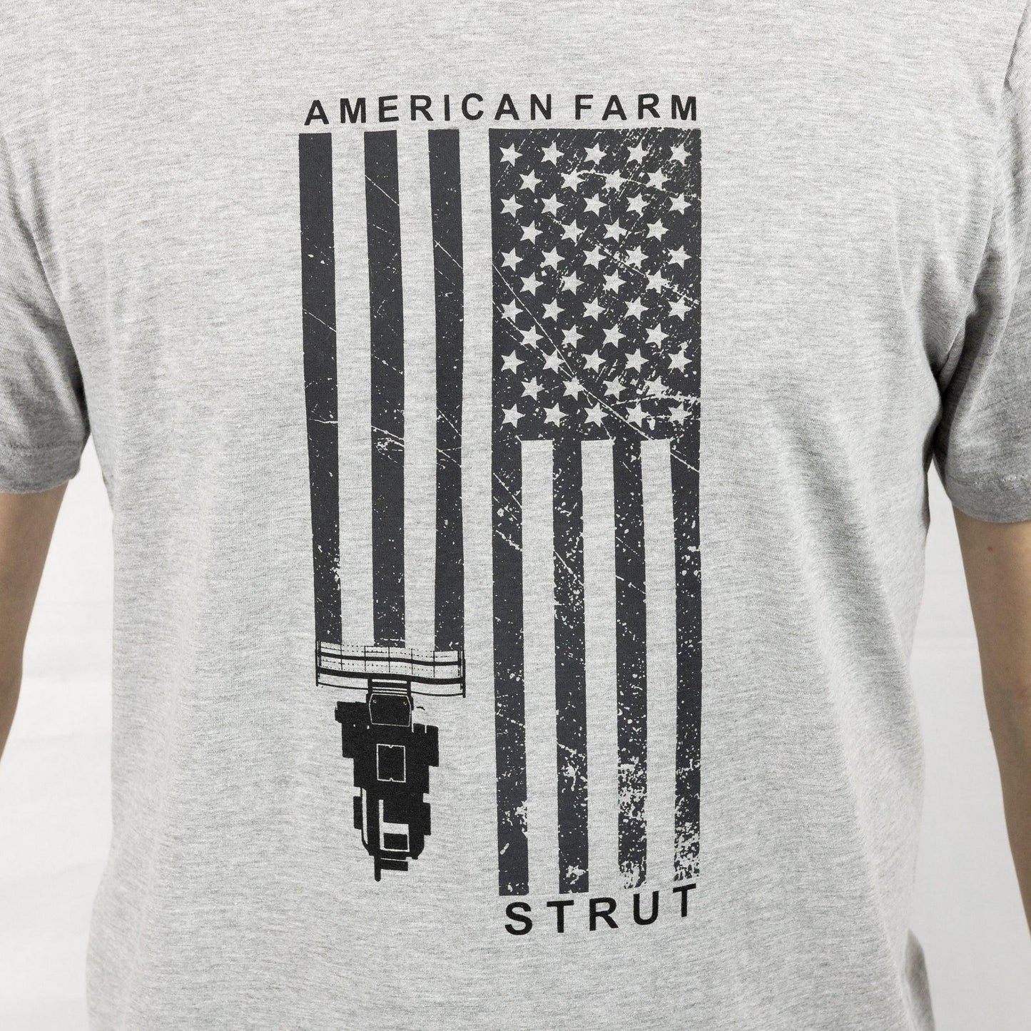 Camiseta Strut Estampada American Farm Cinza - Strut