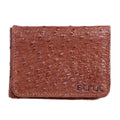 Carteira Masculina Em Couro De Avestruz Legitimo Strut Caramelo - Strut