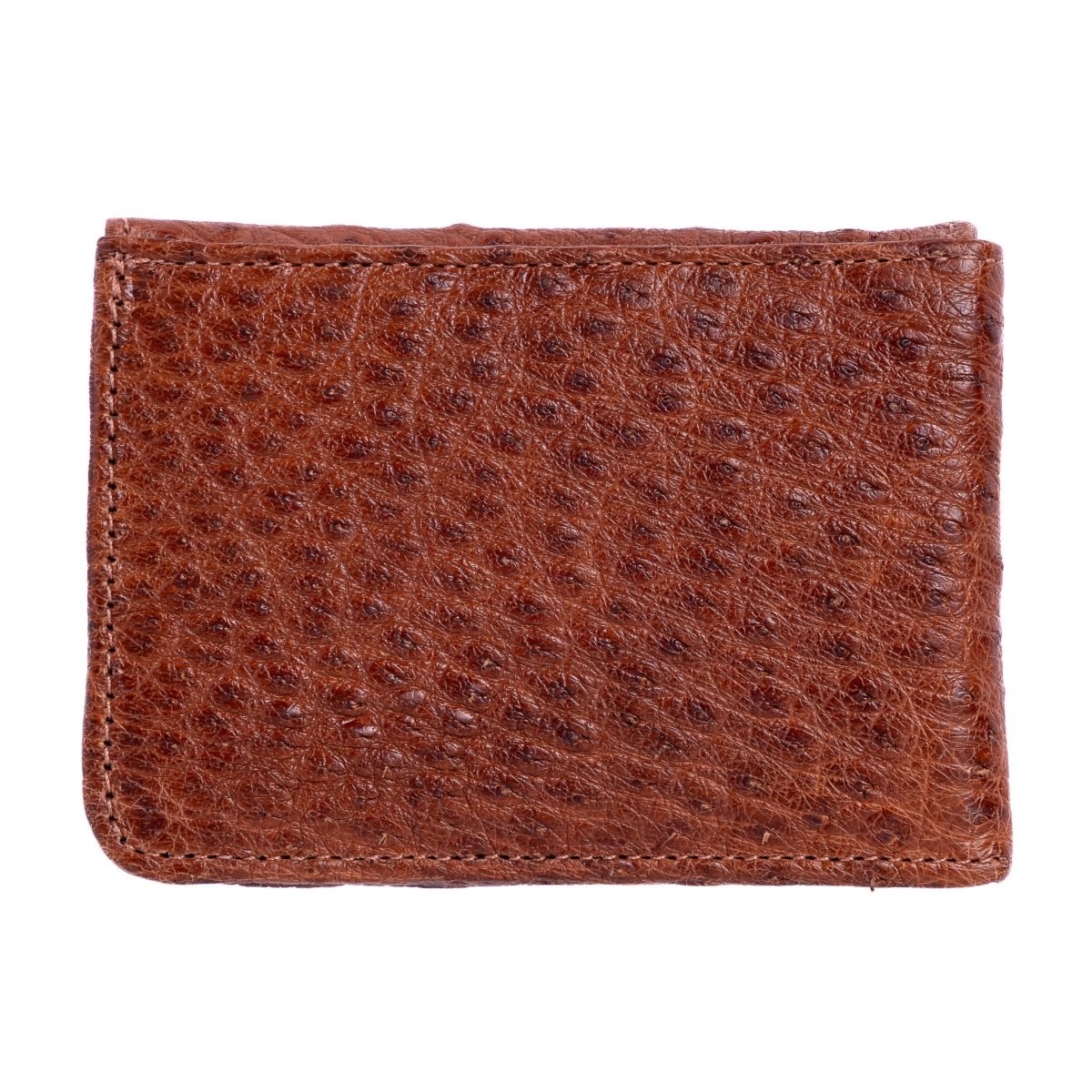 Carteira Masculina Em Couro De Avestruz Legitimo Strut Caramelo - Strut