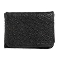 Carteira Masculina Em Couro De Avestruz Legitimo Strut Preto - Strut