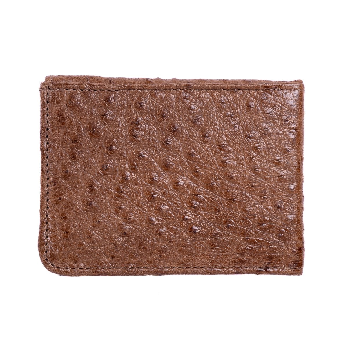 Carteira Masculina Em Couro De Avestruz Legitimo Strut Tabaco - Strut
