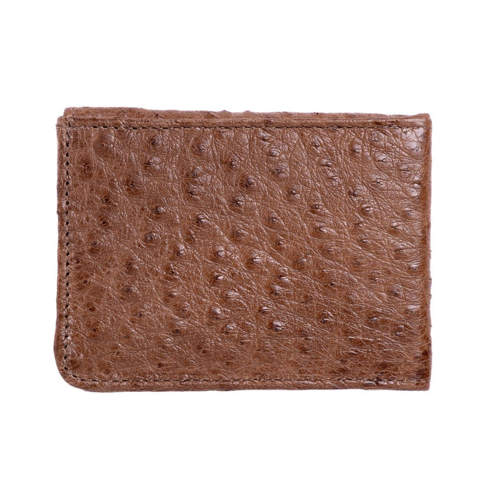 Carteira Masculina Em Couro De Avestruz Legitimo Strut Tabaco - Strut