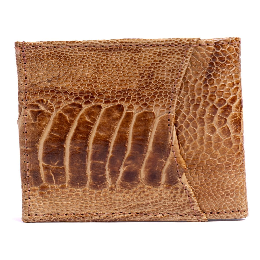 Carteira Masculina em Couro de Canela de Avestruz chestnut - Strut