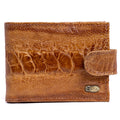 Carteira Masculina em Couro de Canela de Avestruz com Fecho - Chestnut - Strut