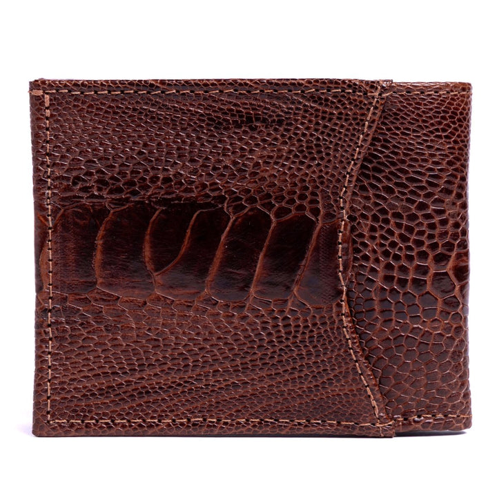 Carteira Masculina em Couro de Canela de Avestruz Whisky - Strut