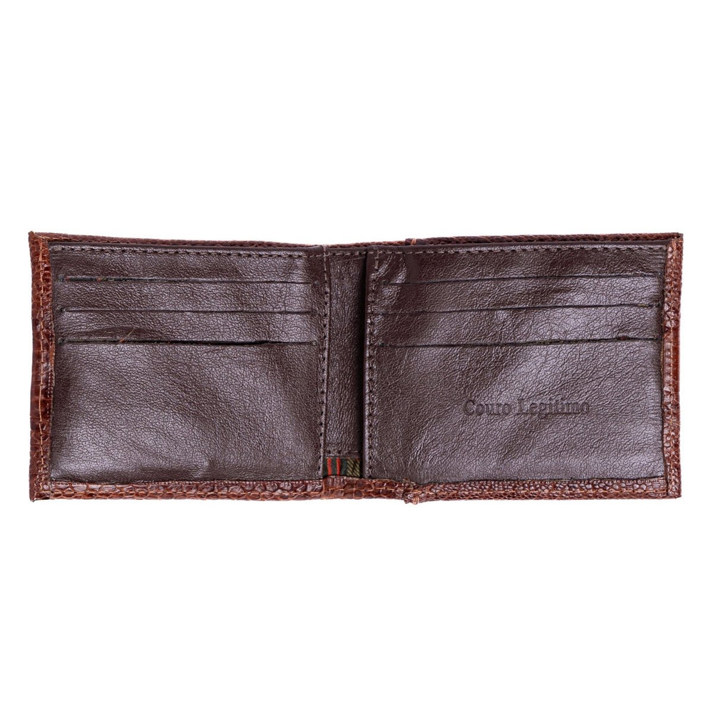 Carteira Masculina em Couro de Canela de Avestruz Whisky - Strut