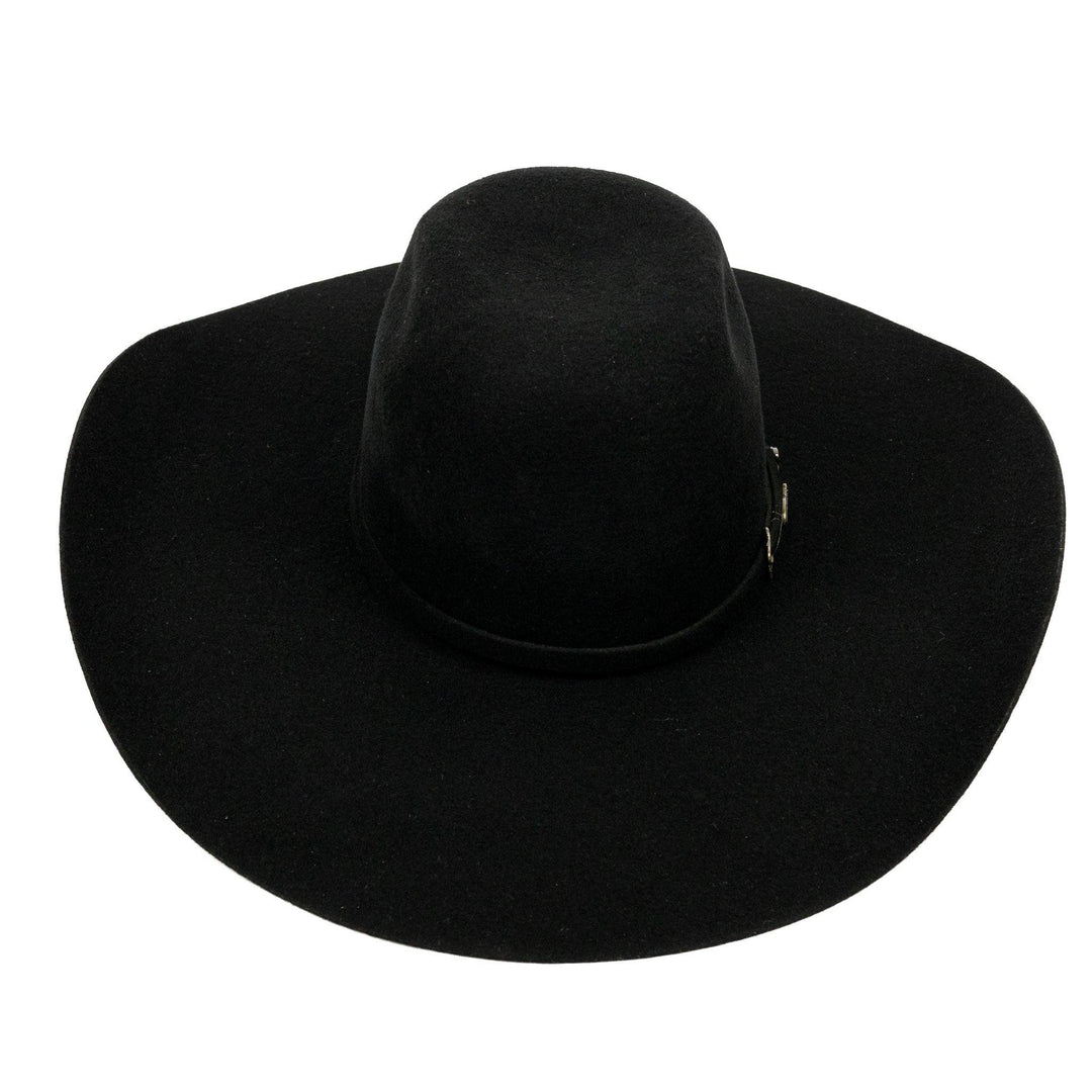 Chapéu Cury Texas Aba 12,5cm Preto Pelo e Lã - Strut