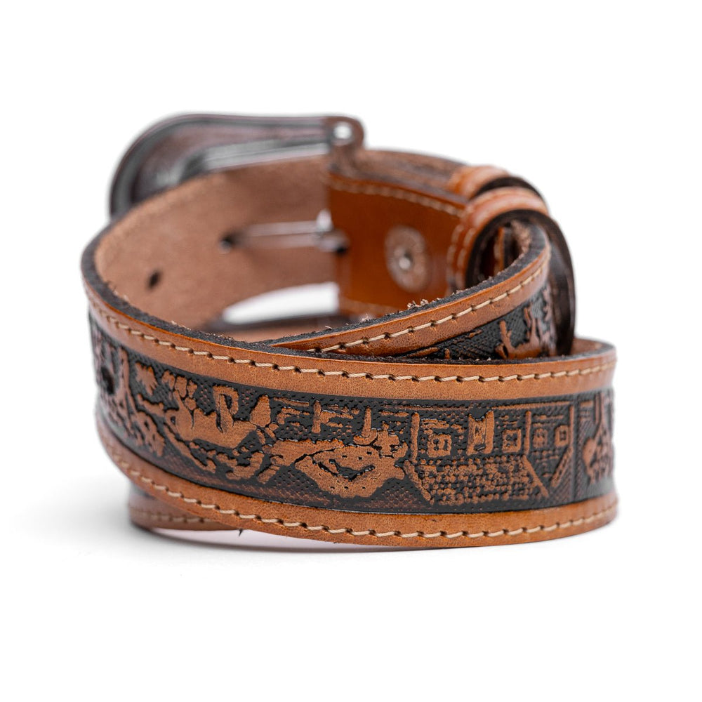 Cinto Country Infantil Entalhado Whisky - Strut