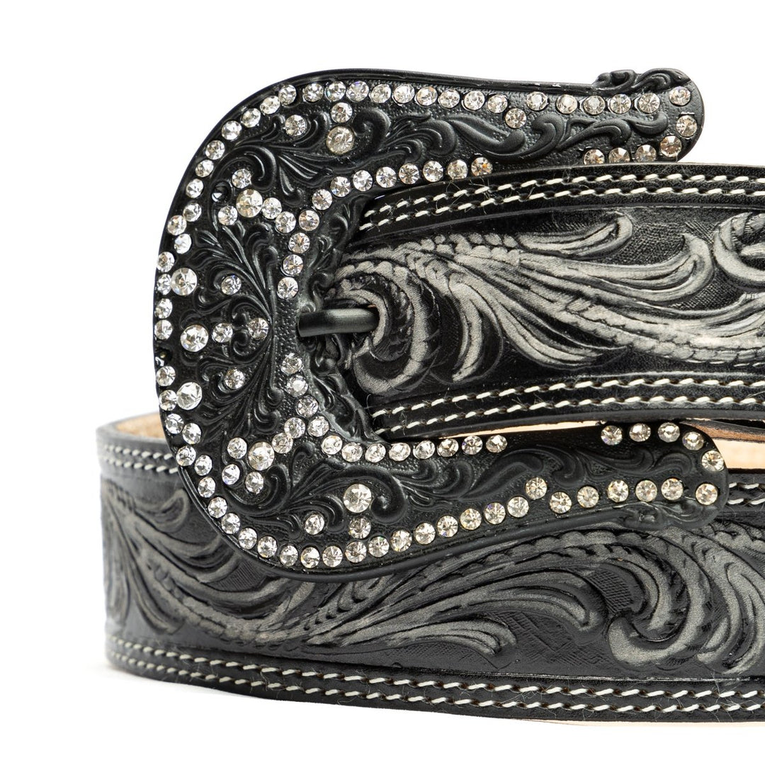 Cinto Feminino com Strass Paul Western Preto - Strut