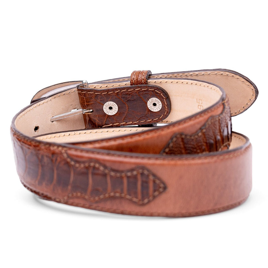 Cinto Masculino Ponteira em Canela de Avestruz Caramelo - Strut