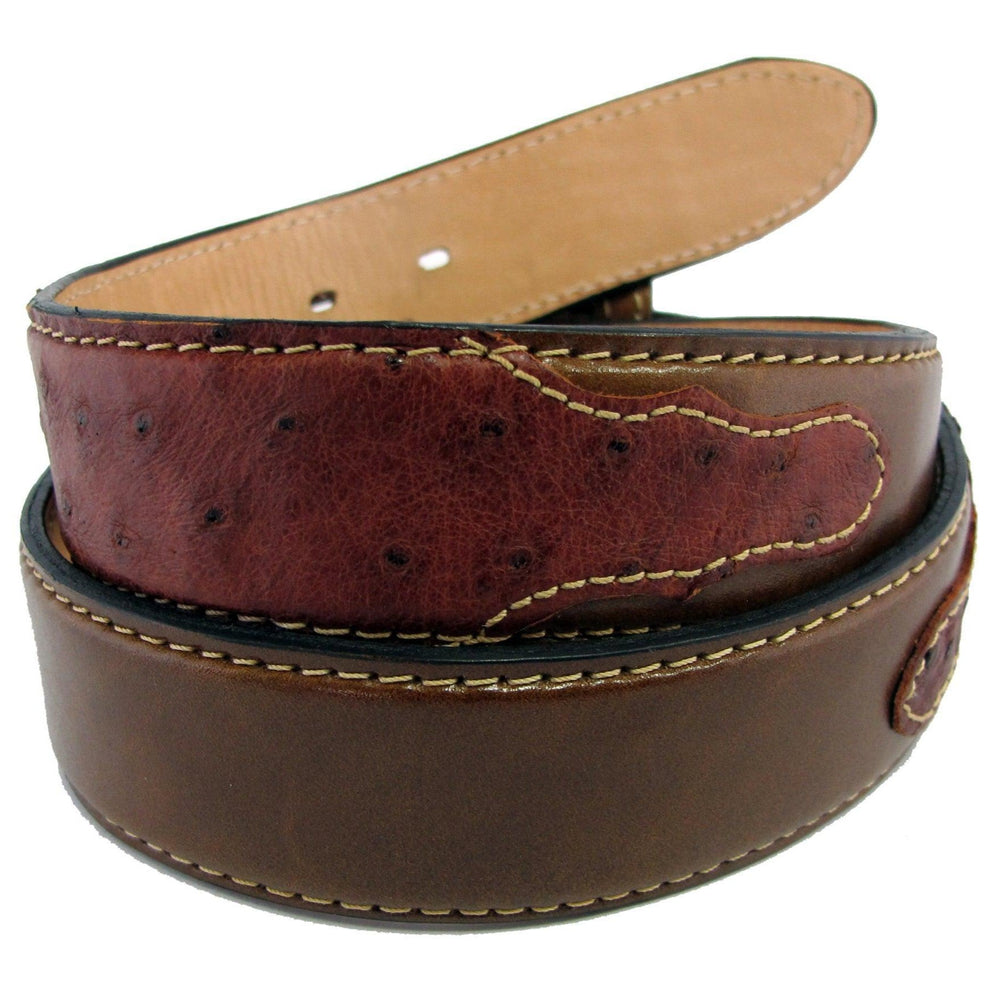 Cinto Strut Masculino em Couro de Avestruz Whisky - Strut