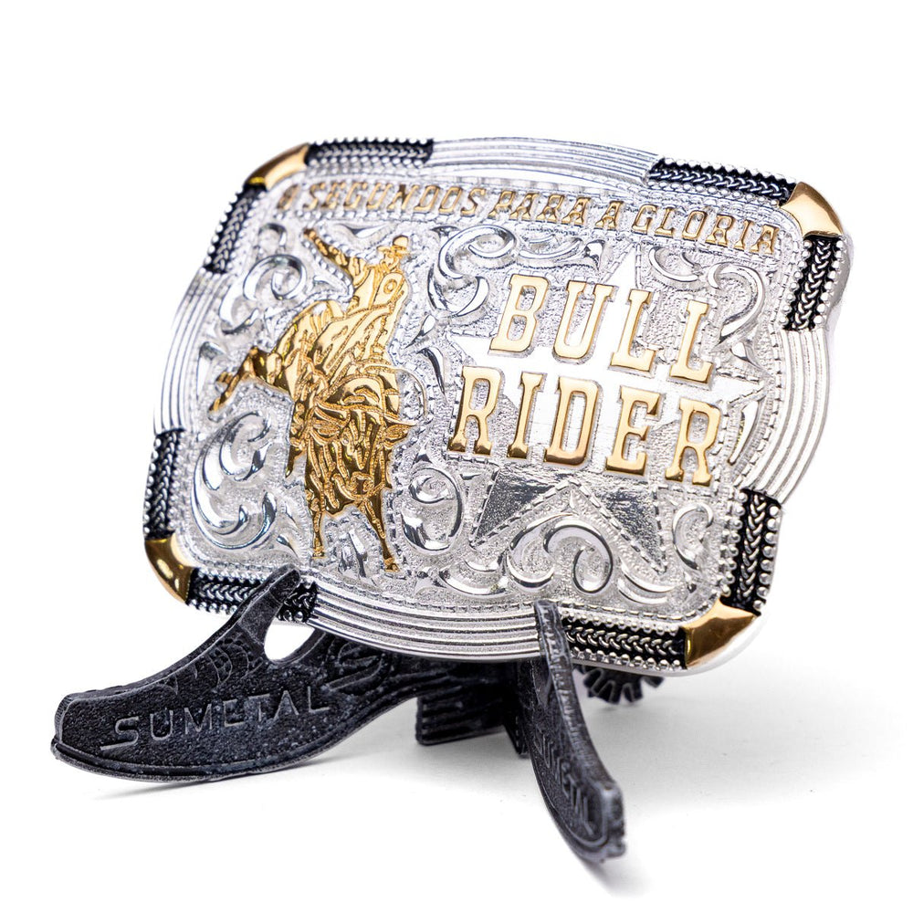 Fivela Sumetal Country Masculina Touro Bull Rider 8 Segundos Para Gloria - Strut