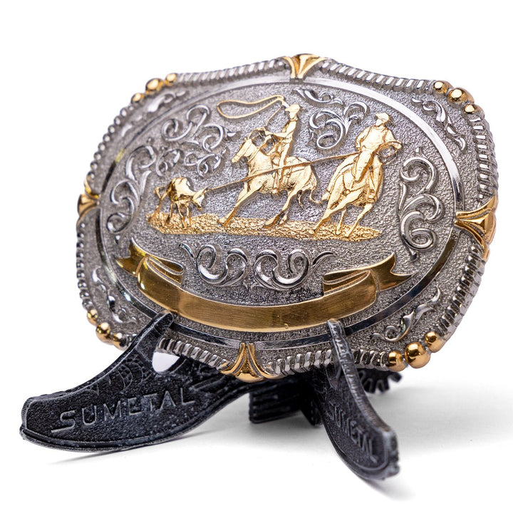 Fivela Sumetal Country Team Roping Masculina - Strut