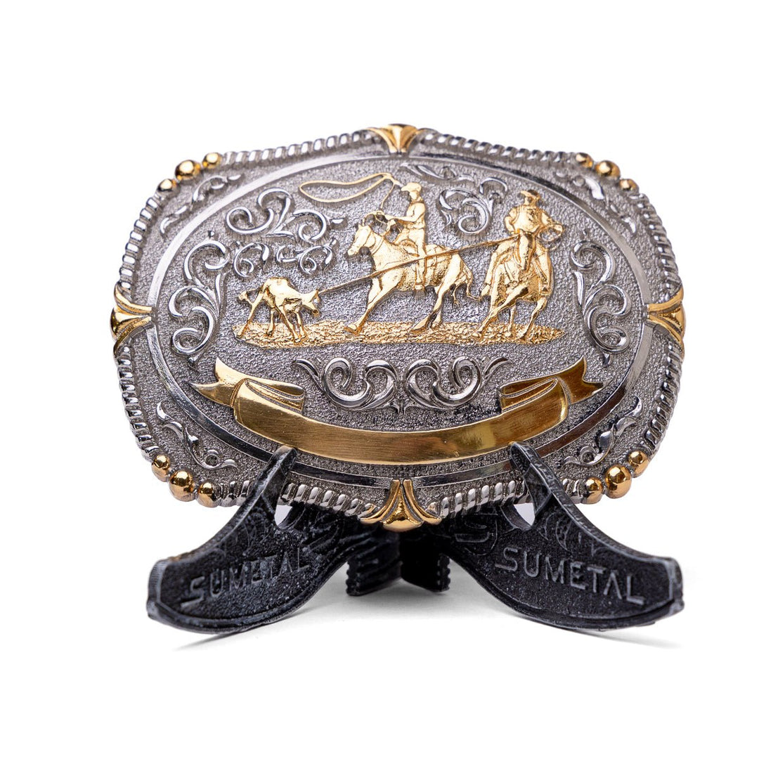 Fivela Sumetal Country Team Roping Masculina - Strut