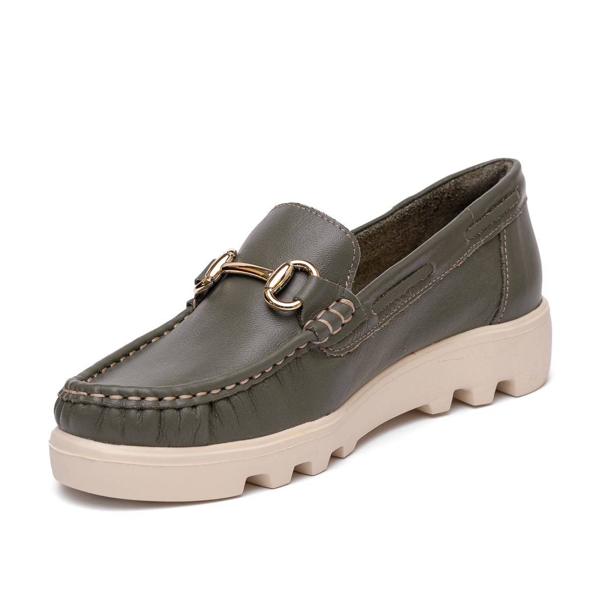 Mocassim Feminino Strut Confort - Oliva - Strut