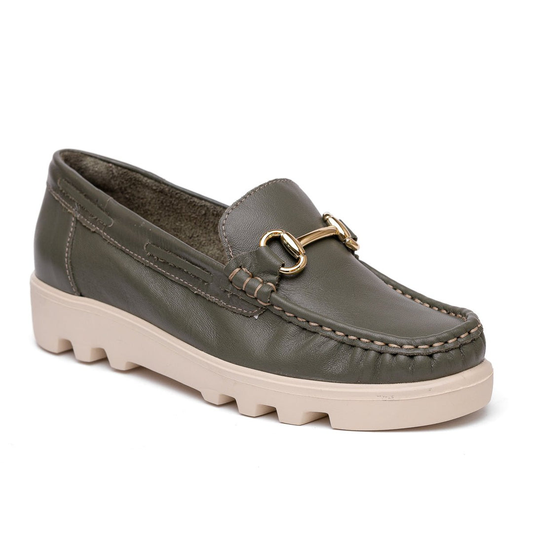 Mocassim Feminino Strut Confort - Oliva - Strut