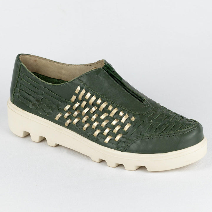 Mocassim Feminino Strut em Pelica de Carneiro Oliva - Strut