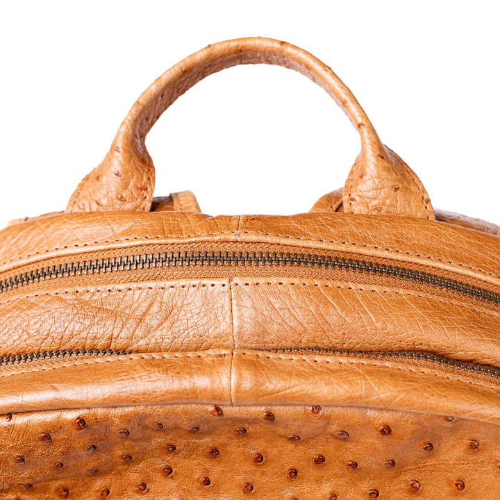 Mochila Masculina em Couro de Avestruz Legítimo Chestnut - Strut