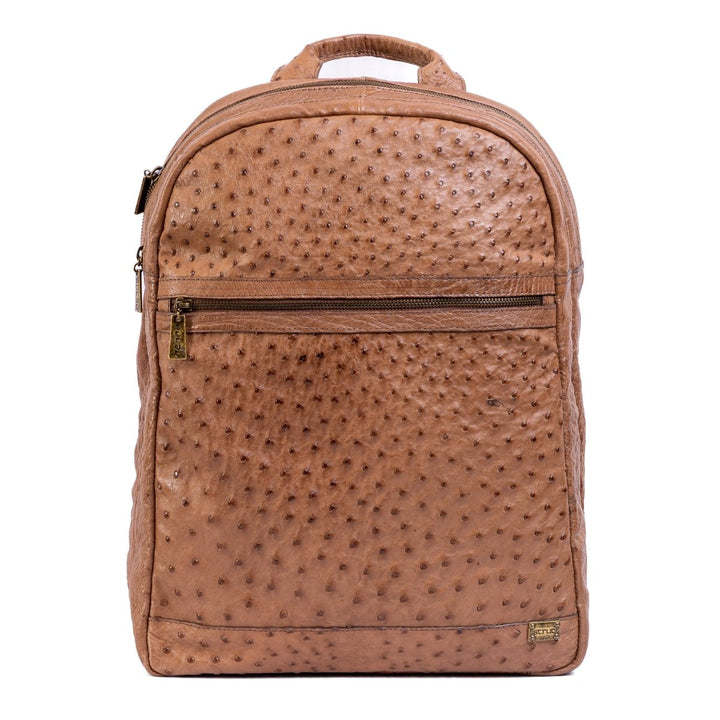 Mochila Masculina em Couro de Avestruz Legítimo Tabaco - Strut