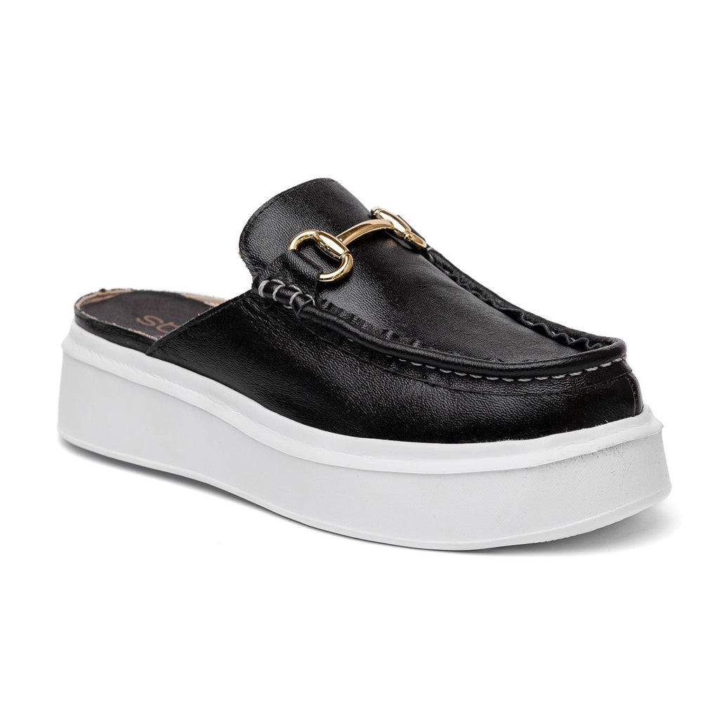 Mule Feminino Sola Alta Strut Confort - Preto - Strut