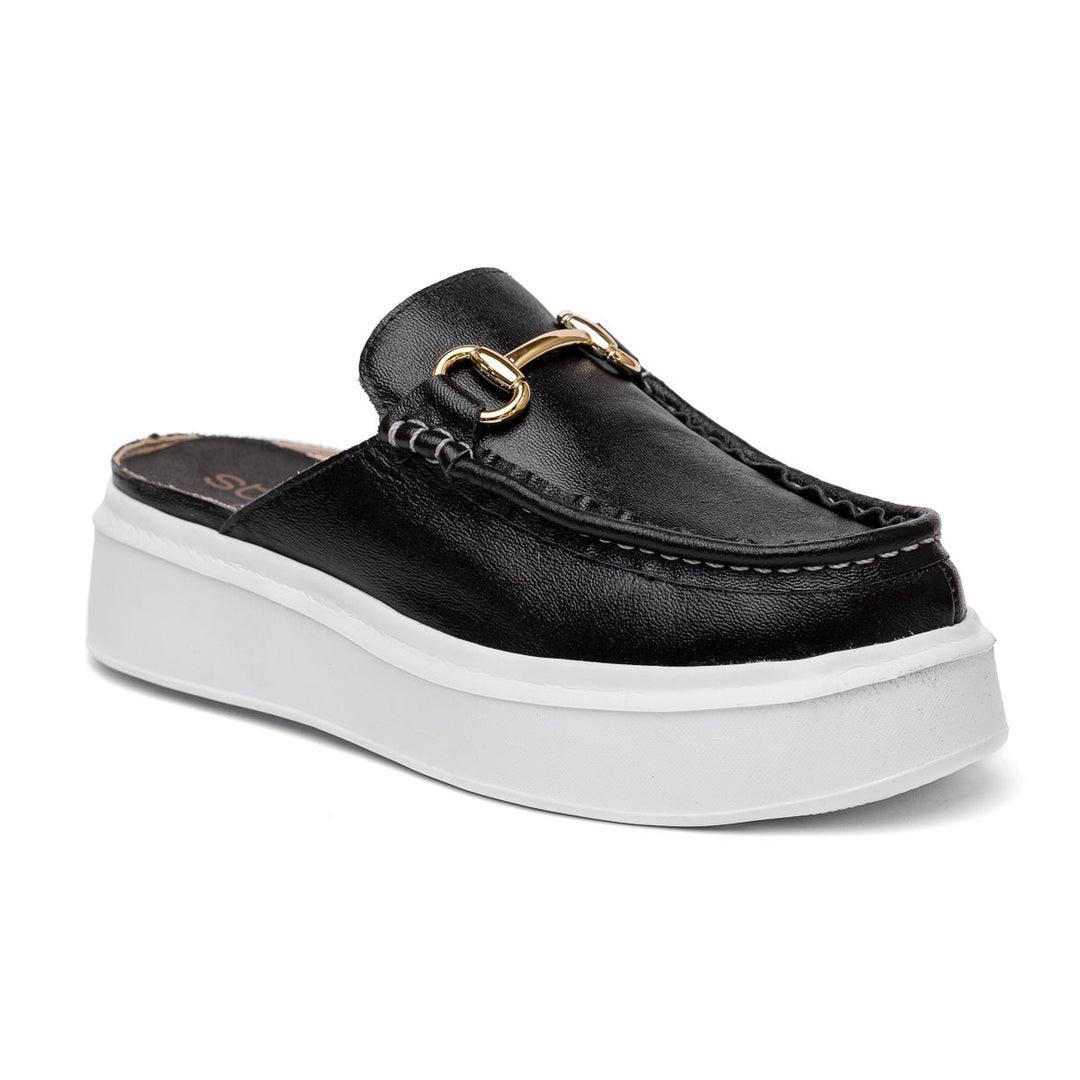 Mule Feminino Sola Alta Strut Confort - Preto - Strut