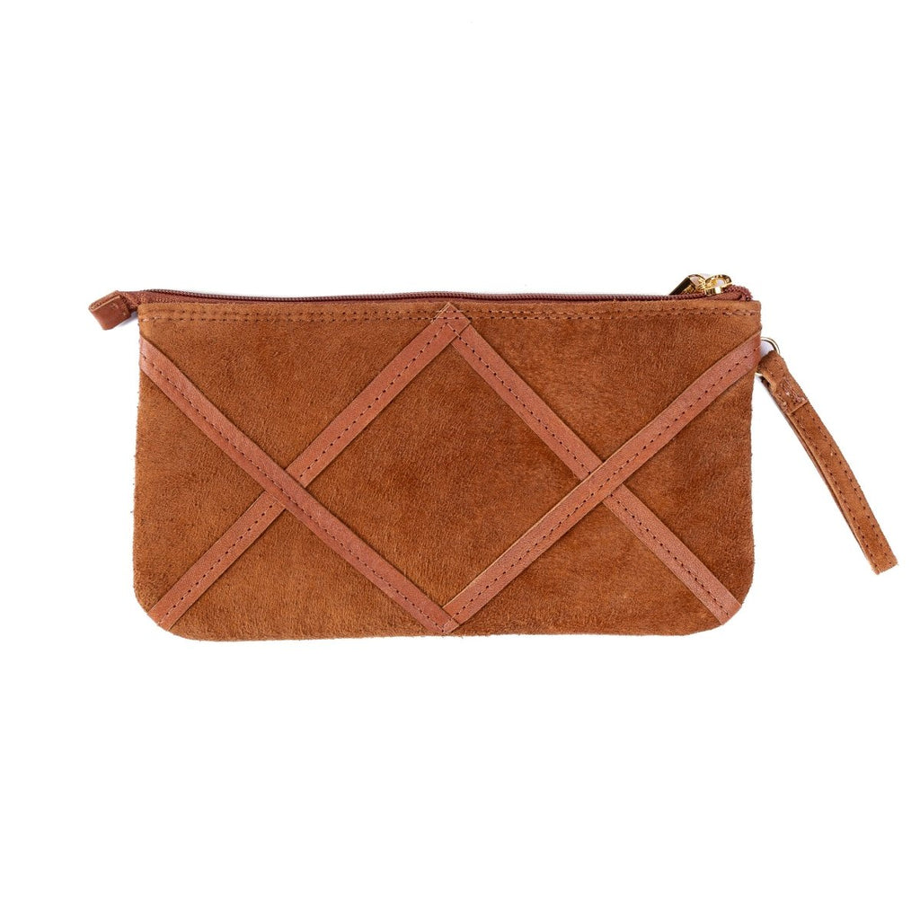 Necessaire Strut em Couro Camurça - Caramelo - Strut