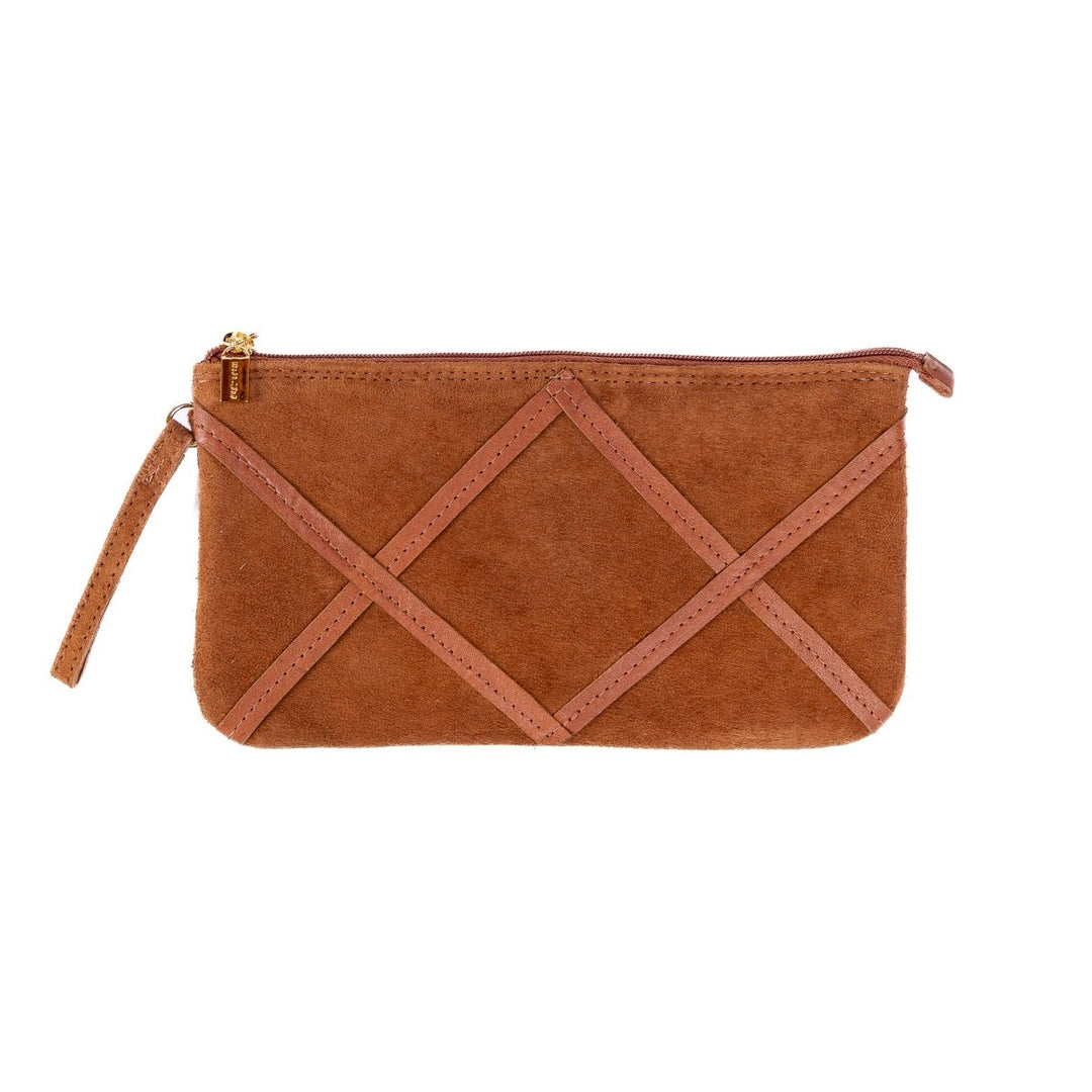 Necessaire Strut em Couro Camurça - Caramelo - Strut