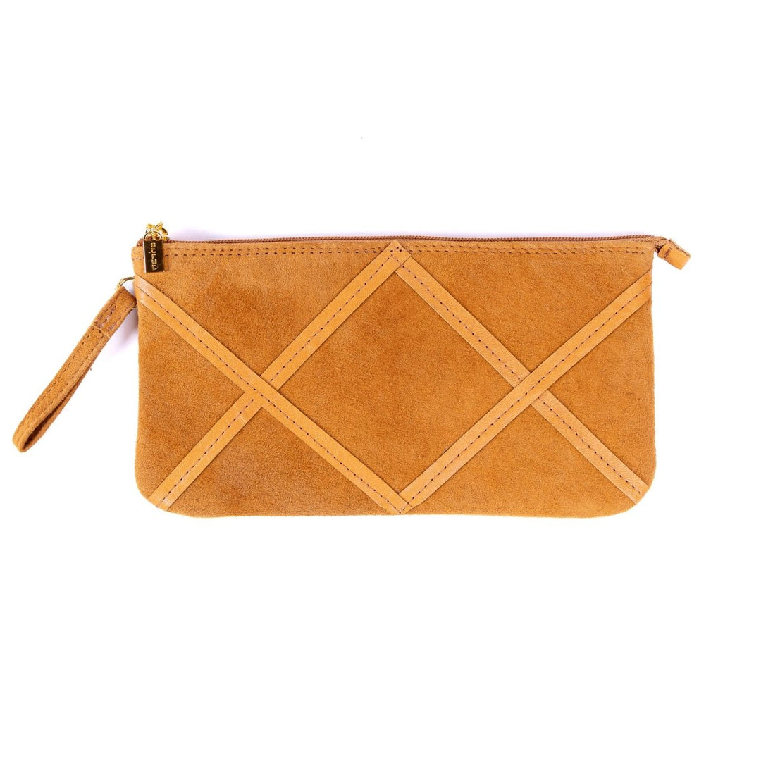 Necessaire Strut em Couro Camurça - Chestnut - Strut