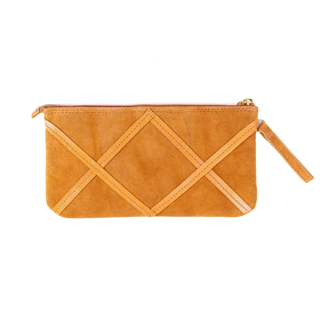 Necessaire Strut em Couro Camurça - Chestnut - Strut