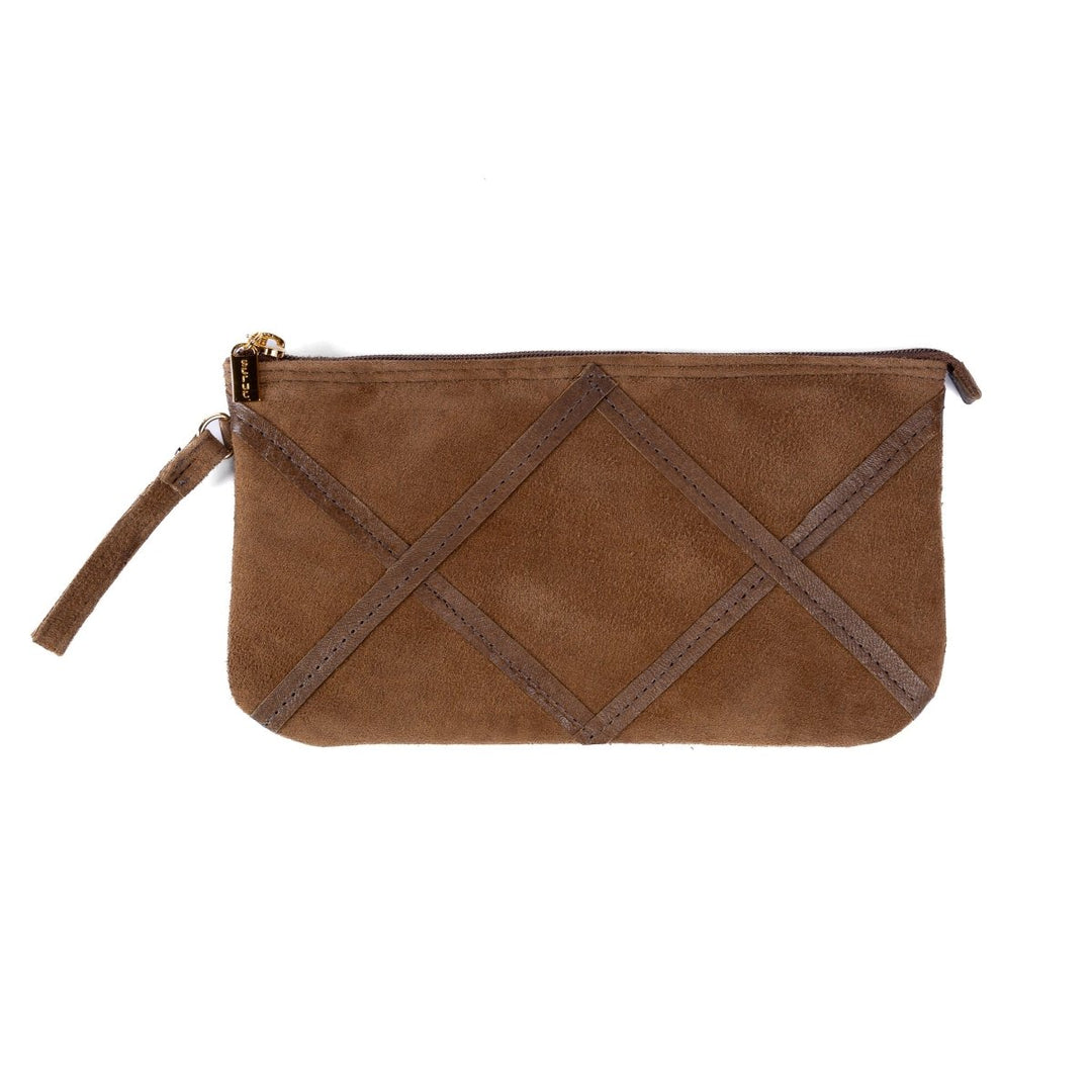 Necessaire Strut em Couro Camurça - Tabaco - Strut