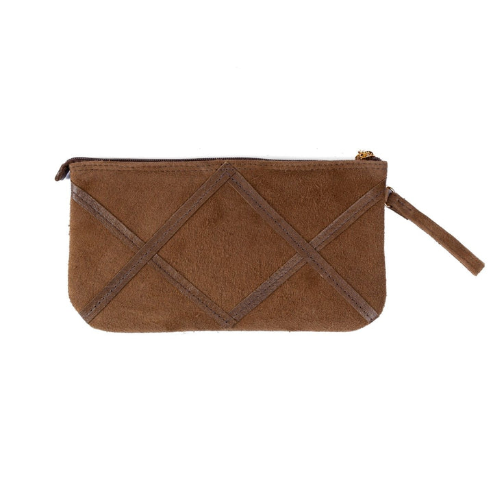 Necessaire Strut em Couro Camurça - Tabaco - Strut