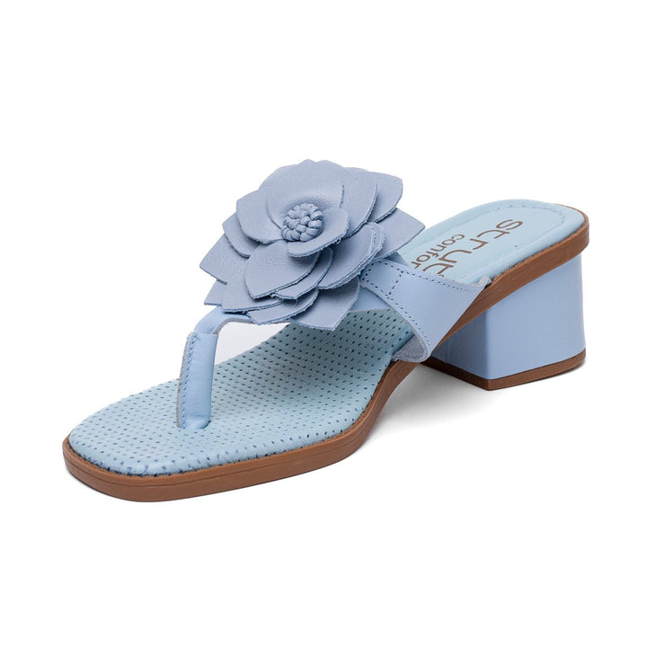 Sandália Feminina Strut Confort com Salto - Azul Bebê - Strut