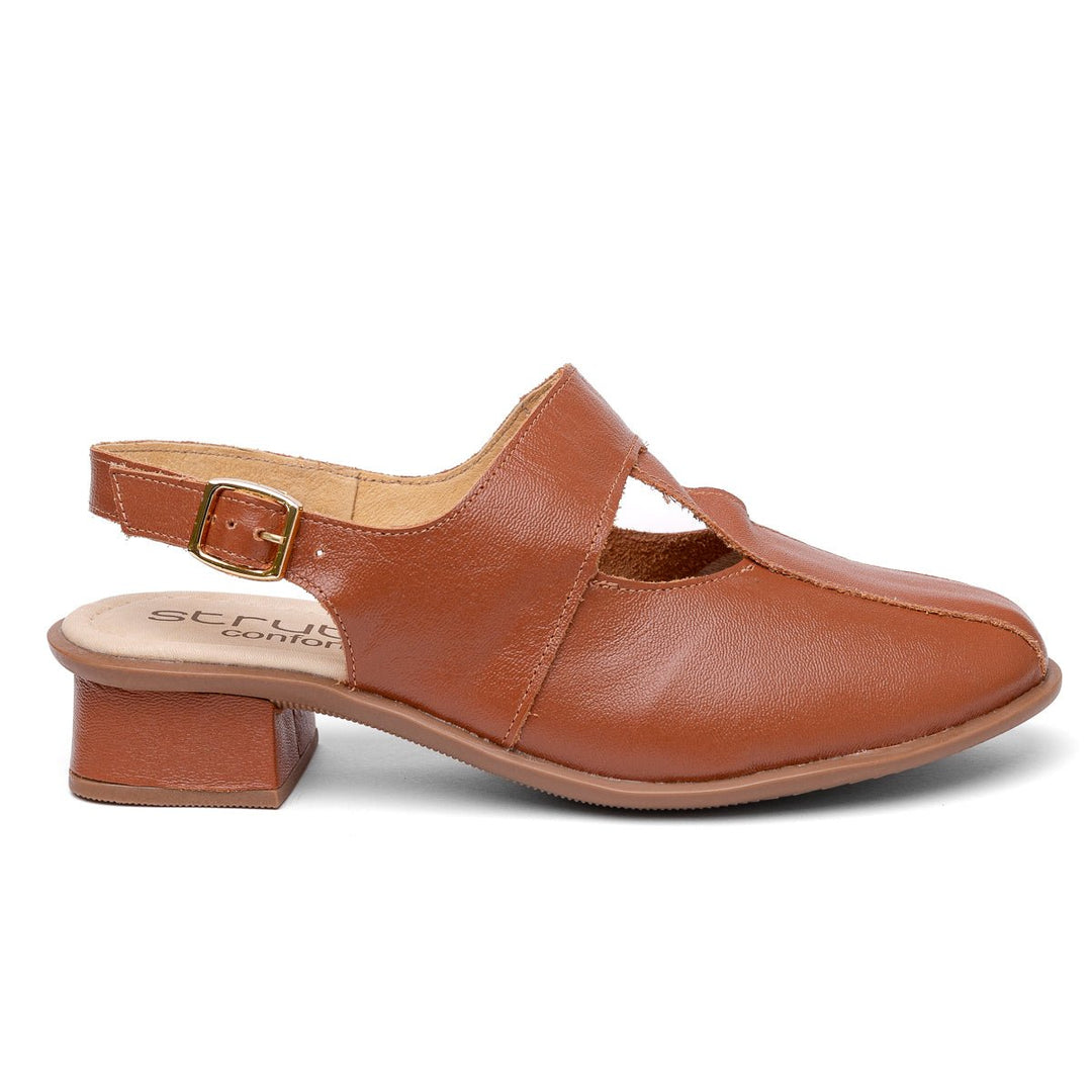 Slingback Feminino Strut Confort - Ferrugem - Strut