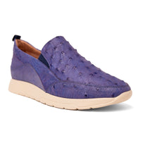 Sneaker Feminino Atenas em Couro de Avestruz Blue Jeans || - Strut