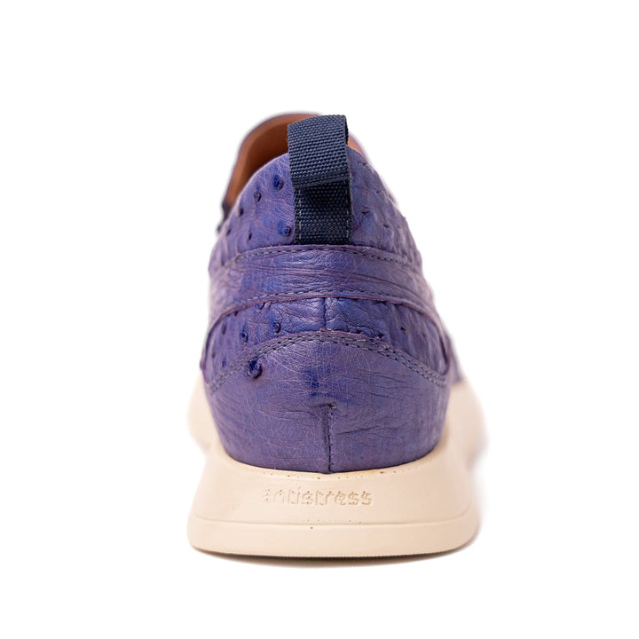 Sneaker Feminino Atenas em Couro de Avestruz Blue Jeans || - Strut