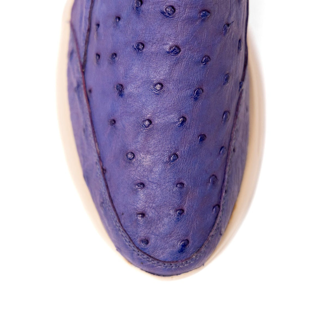 Sneaker Feminino Atenas em Couro de Avestruz Blue Jeans || - Strut