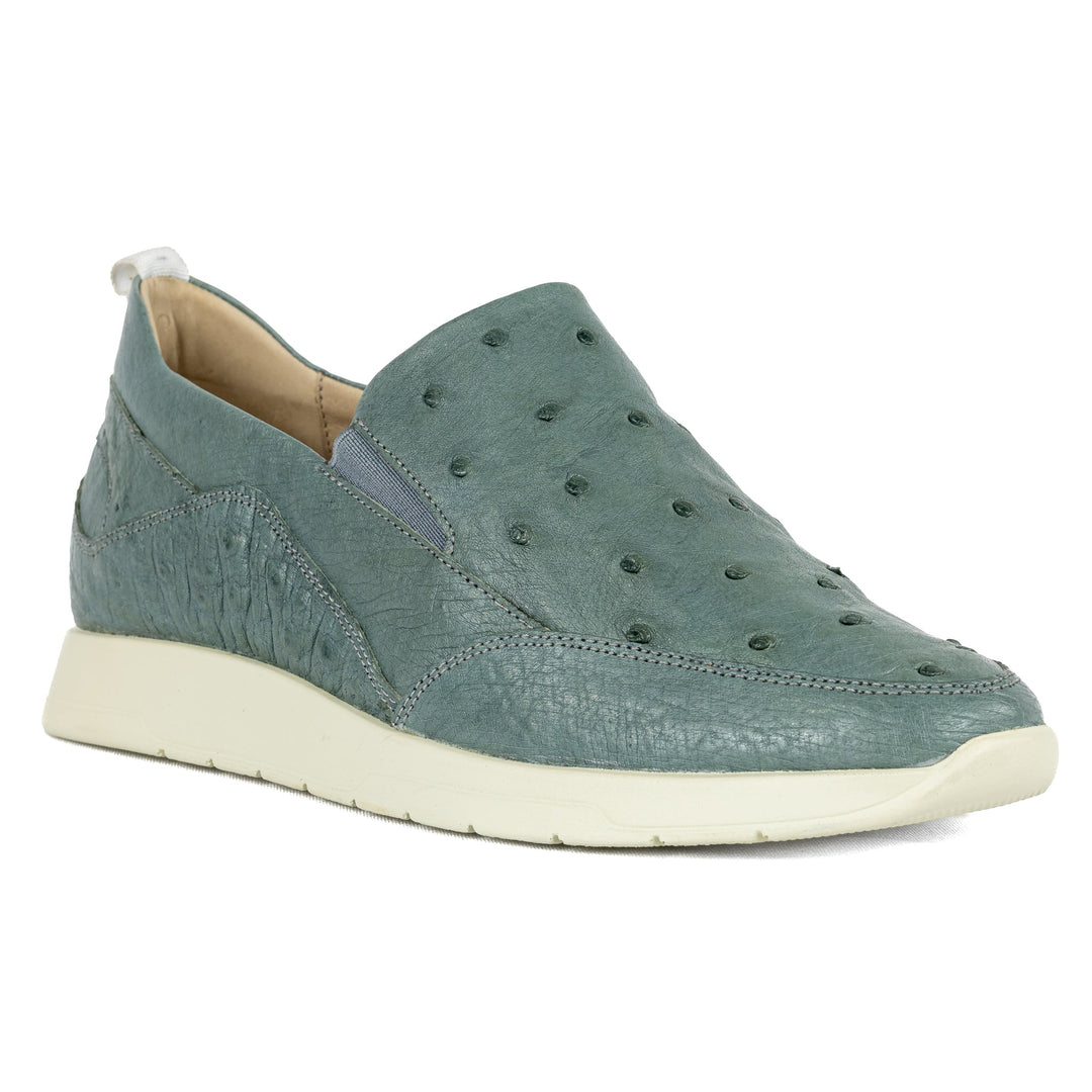 Sneaker Feminino Atenas em Couro de Avestruz Sky Gray - Strut